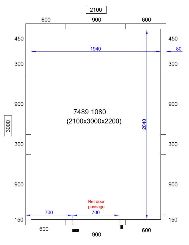 COMBISTEEL KÜHL UND FRIERZELL 2100X3000X2200