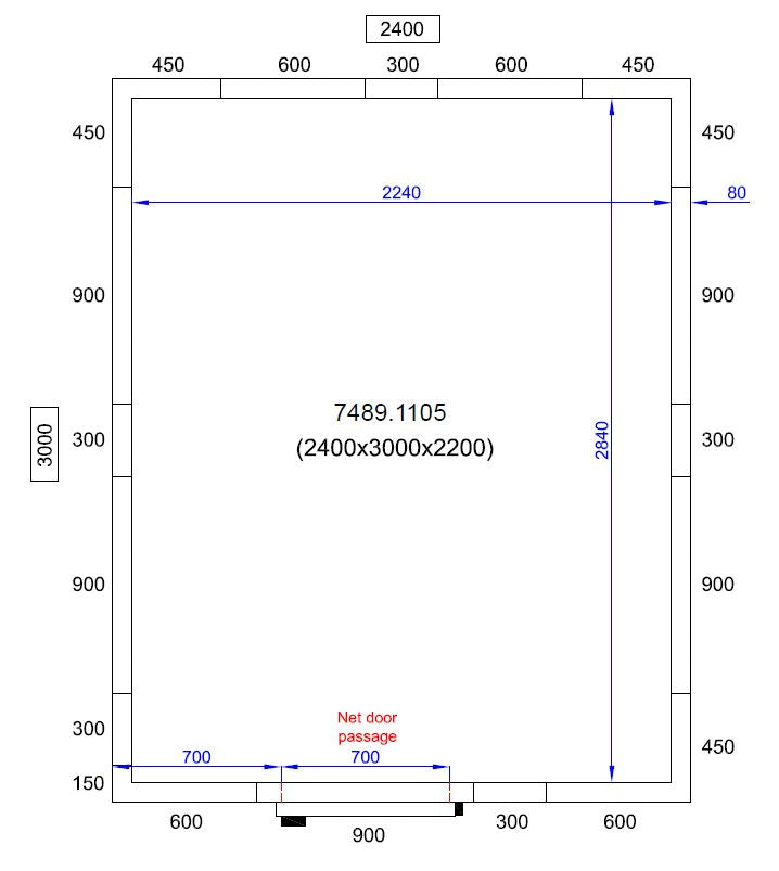 COMBISTEEL KÜHL UND FRIERZELL 2400X3000X2200