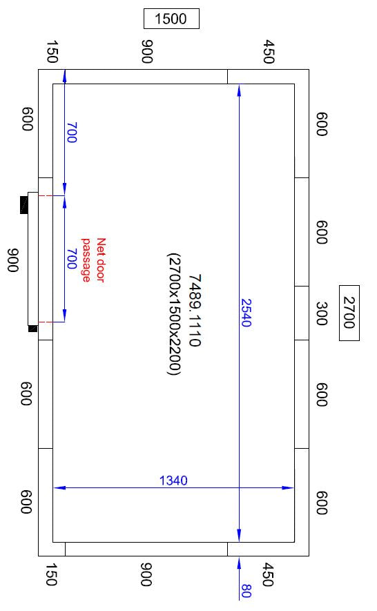 COMBISTEEL KÜHL UND FRIERZELL 2700X1500X2200