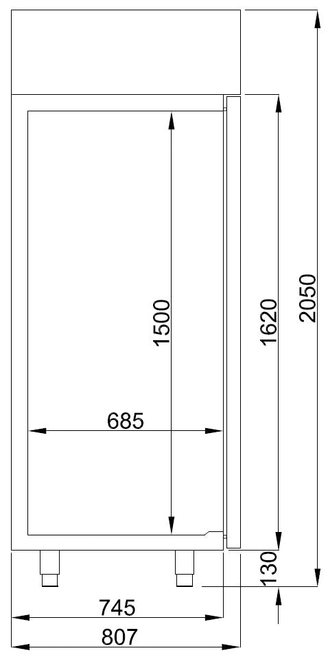 COMBISTEEL KÜHLSCHRANK EDELSTAHL MONO BLOCK 1400 LTR ENERGY LINE