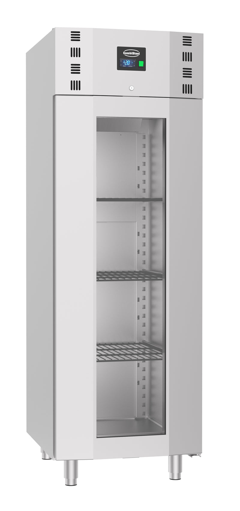 COMBISTEEL TIEFKÜHLSCHRANK EDELSTAHL GLASTÜR MONO BLOCK 700 LTR