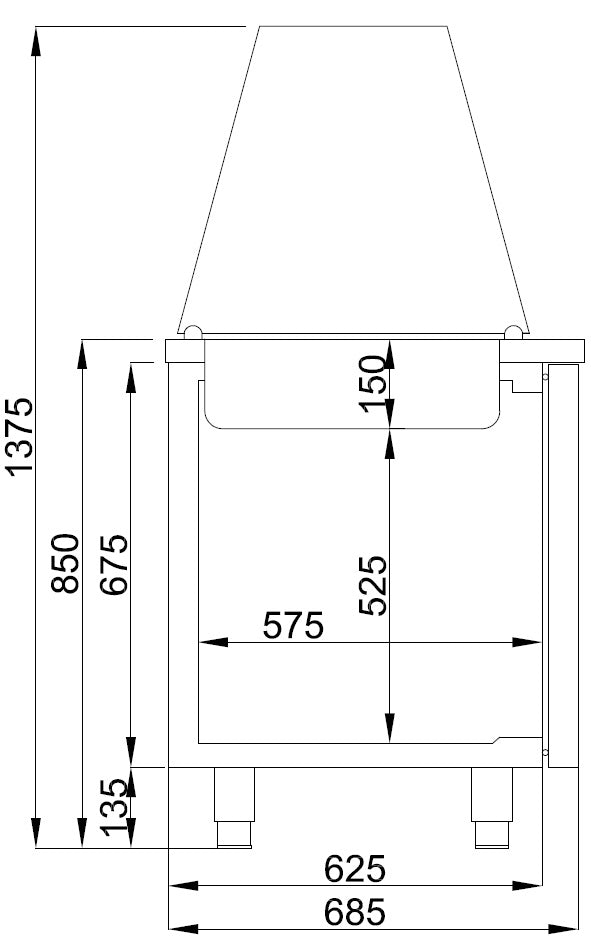 COMBISTEEL SALADETTE 2 TÜREN 3x 1/1GN BEHÄLTER