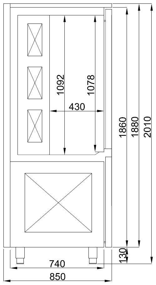 COMBISTEEL STRAALTOESTEL 15x 1/1GN 