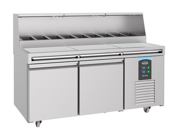 COMBISTEEL PIZZATISCH 2 TÜREN 9x 1/3GN BEHÄLTER