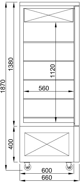 COMBISTEEL GEKÜHLTES GEBÄCKVITRINE FÜR SCHOKOLADE