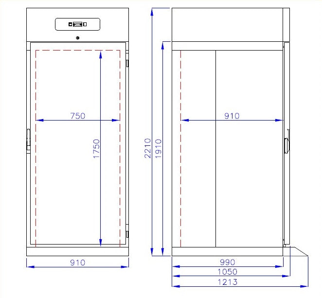 COMBISTEEL ROLL-IN TIEFKÜHLSCHRANK RFS MONO BLOCK 700 LTR