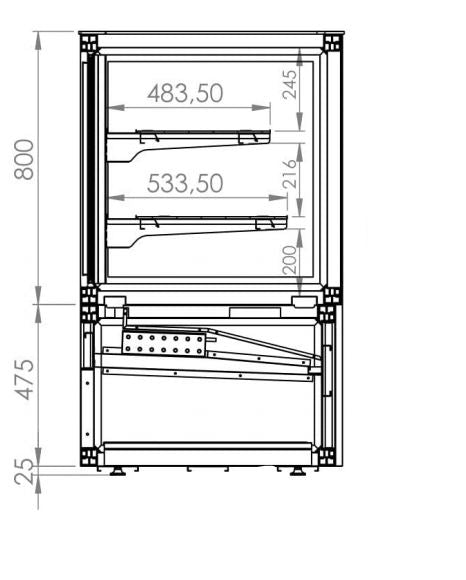 COMBISTEEL KÜHLVITRINE 300L