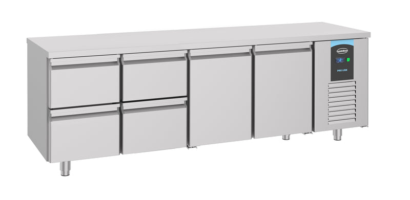 COMBISTEEL 700 KOELKASTTAFEL 2 DEUREN 4 LADEN ENERGY LINE 