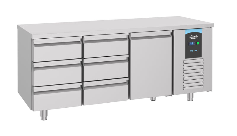 COMBISTEEL 700 KOELKASTTAFEL 1 DEUR 6 LADEN ENERGY LINE 