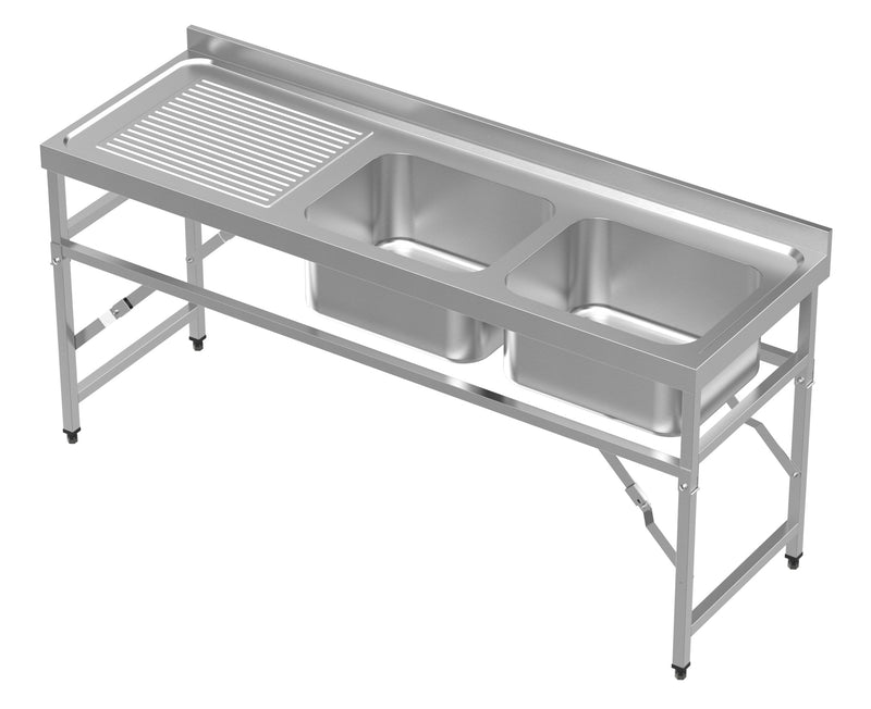 ÉVIER PLIABLE COMBISTEEL 600 1800 2R 