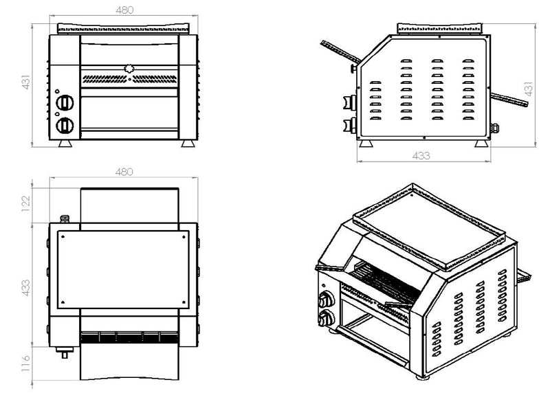 COMBISTEEL DURCHLAUFTOASTER