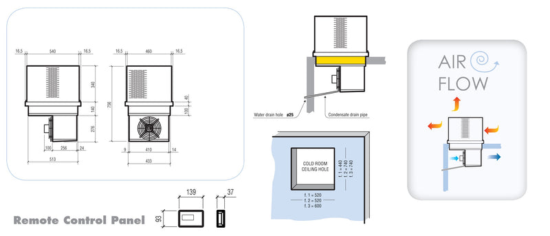 COMBISTEEL PLAFONDPLUG KOELUNITS 6-10,4 M3 