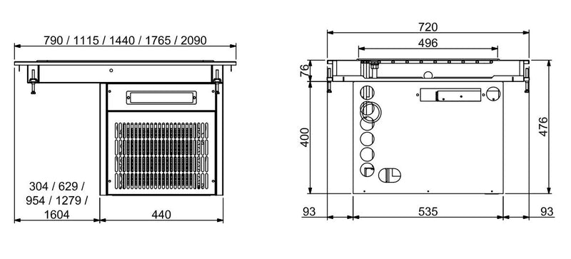 COMBISTEEL EINBAU KÜHLPLATTE 2/1