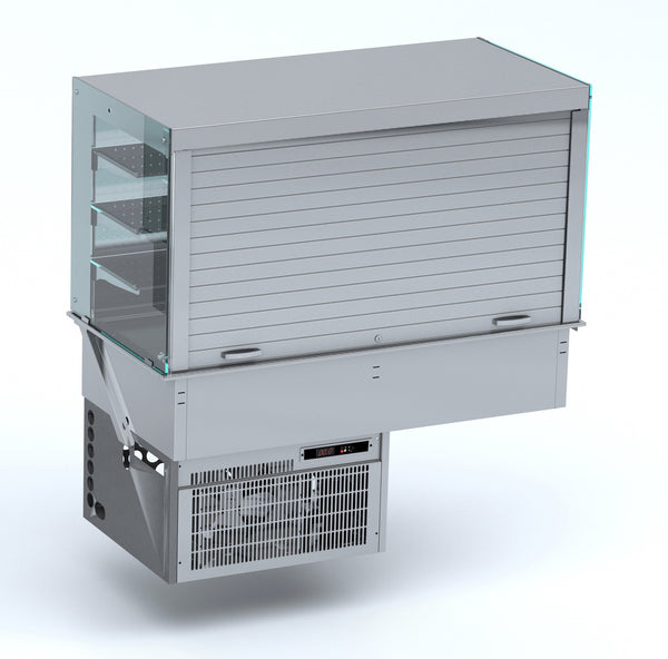 COMBISTEEL EINBAU WANDMODELL KÜHLVITRINE ECKIG  - MIT JALOUSIE 4/1 GN