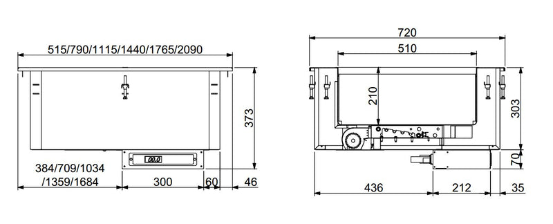 COMBISTEEL EINBAU BAIN-MARIE HEIßE LUFT 2/1