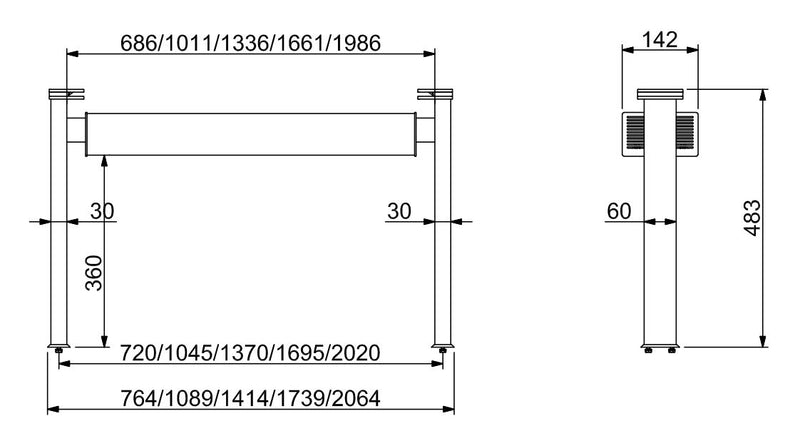 COMBISTEEL VERLICHTINGS ELEMENT 2/1 