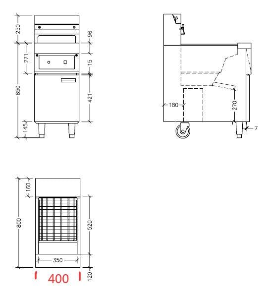 COMBISTEEL ELEKTRISCHE FRITEUSE 2X 12,5L