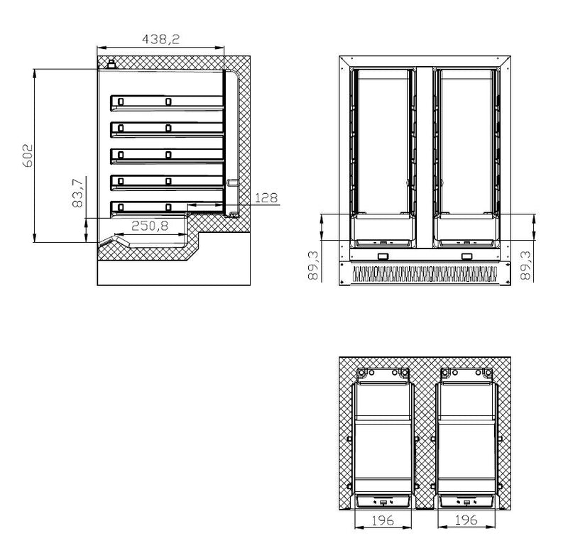 CAVE A VIN COMBISTEEL 100L DOUBLE ZONE