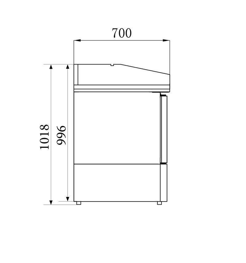 COMBISTEEL PIZZATISCH 3 TÜREN