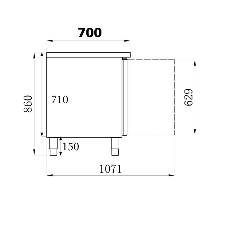 COMBISTEEL 700 KÜHLTISCH 2 TÜREN