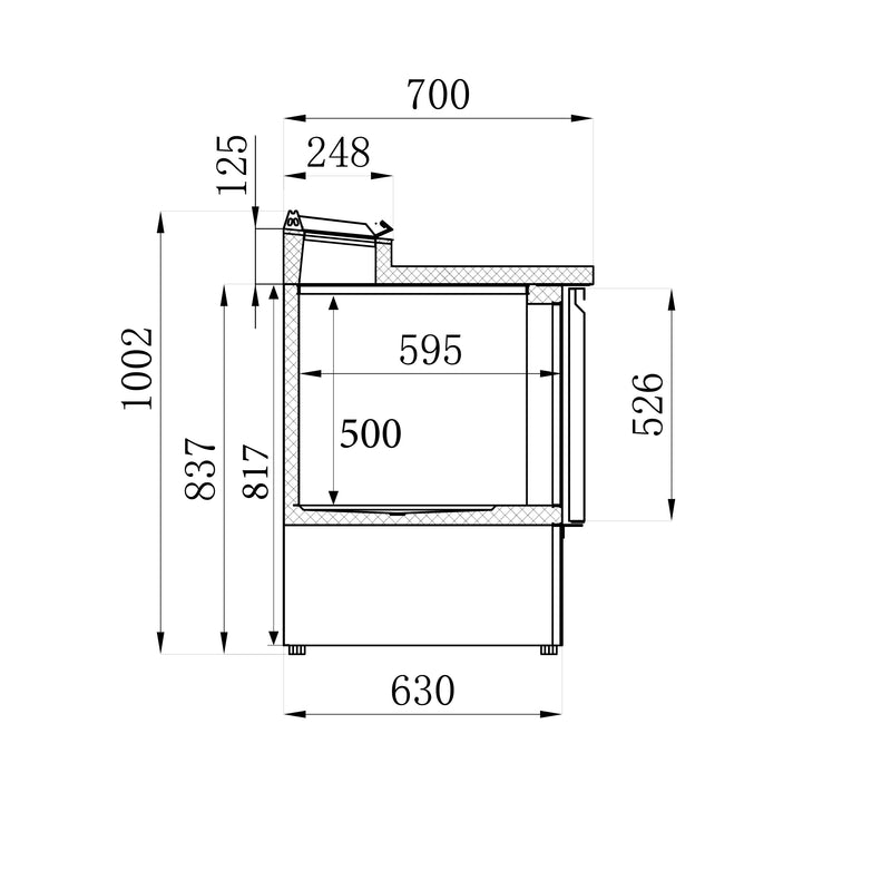 COMBISTEEL SALADETTE 2 TÜREN 5x1/6GN BEHÄLTER