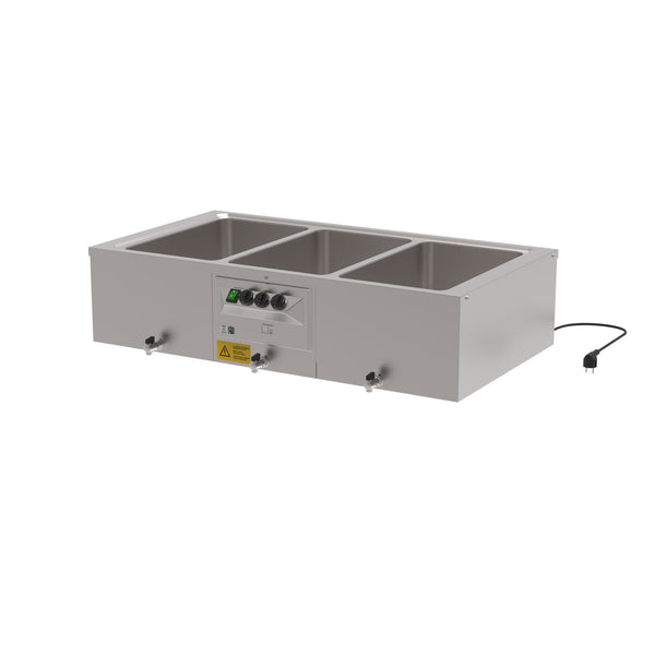 Rieber tafelbain-marie 3x1/1 met aftapkraan