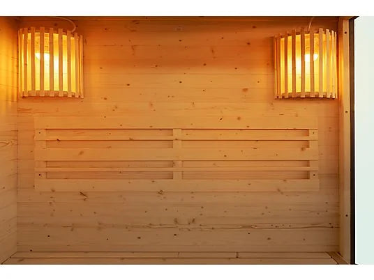 Sauna finlandais Sanotechnik PANORAMA BLACK Sauna 2 Pers.130x120x200 cm