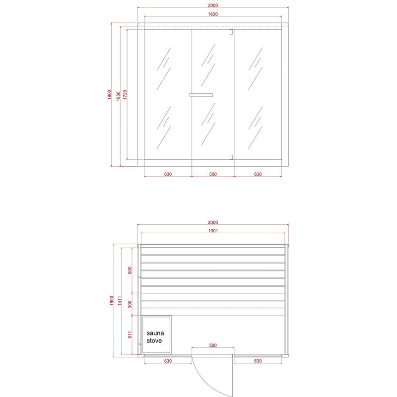 SANOTECHNIK KOTKA sauna en infraroodcabine 4-5 personen