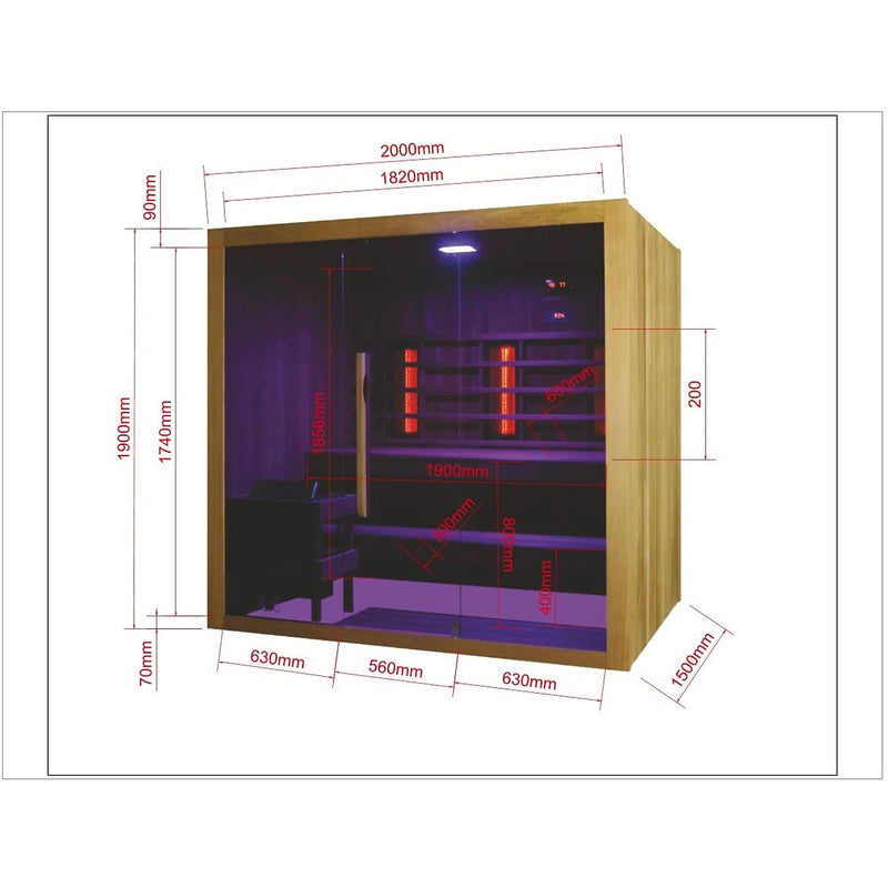 SANOTECHNIK KOTKA sauna en infraroodcabine 4-5 personen