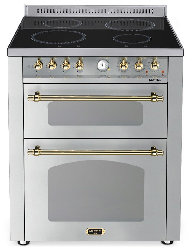 LOFRA - DOLCEVITA INDUCTIE - DUBBELE OVEN 70 cm - RSUD 76 MFTE/ 4I - RVS messing afwerking 