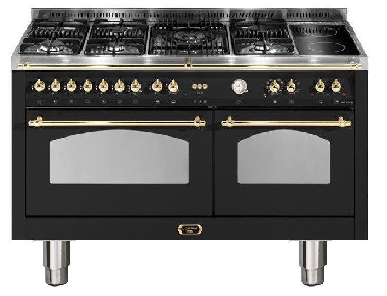 LOFRA - DOLCEVITA - DOUBLE OVEN 150 cm - RNMD 156 SMFET+MFT / AEOV - Black Messing Finish