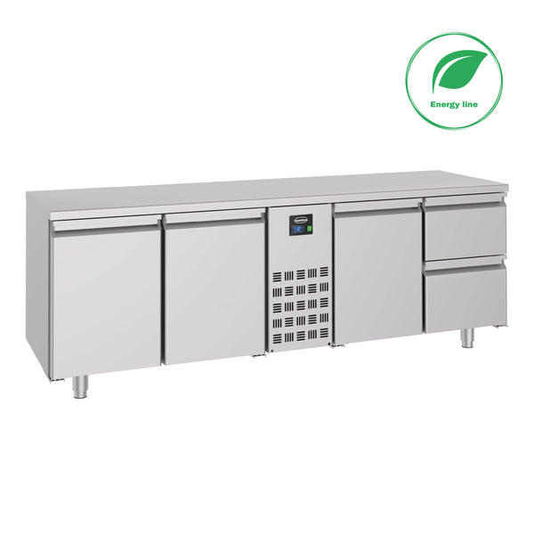 COMPTOIR RÉFRIGÉRÉ COMBISTEEL 700 3 PORTES ET 2 TIROIRS MONOBLOC ENERGY LINE 