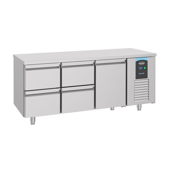 COMBISTEEL 700 KOELKASTTAFEL 1 DEUR 4 LADEN ENERGY LINE 