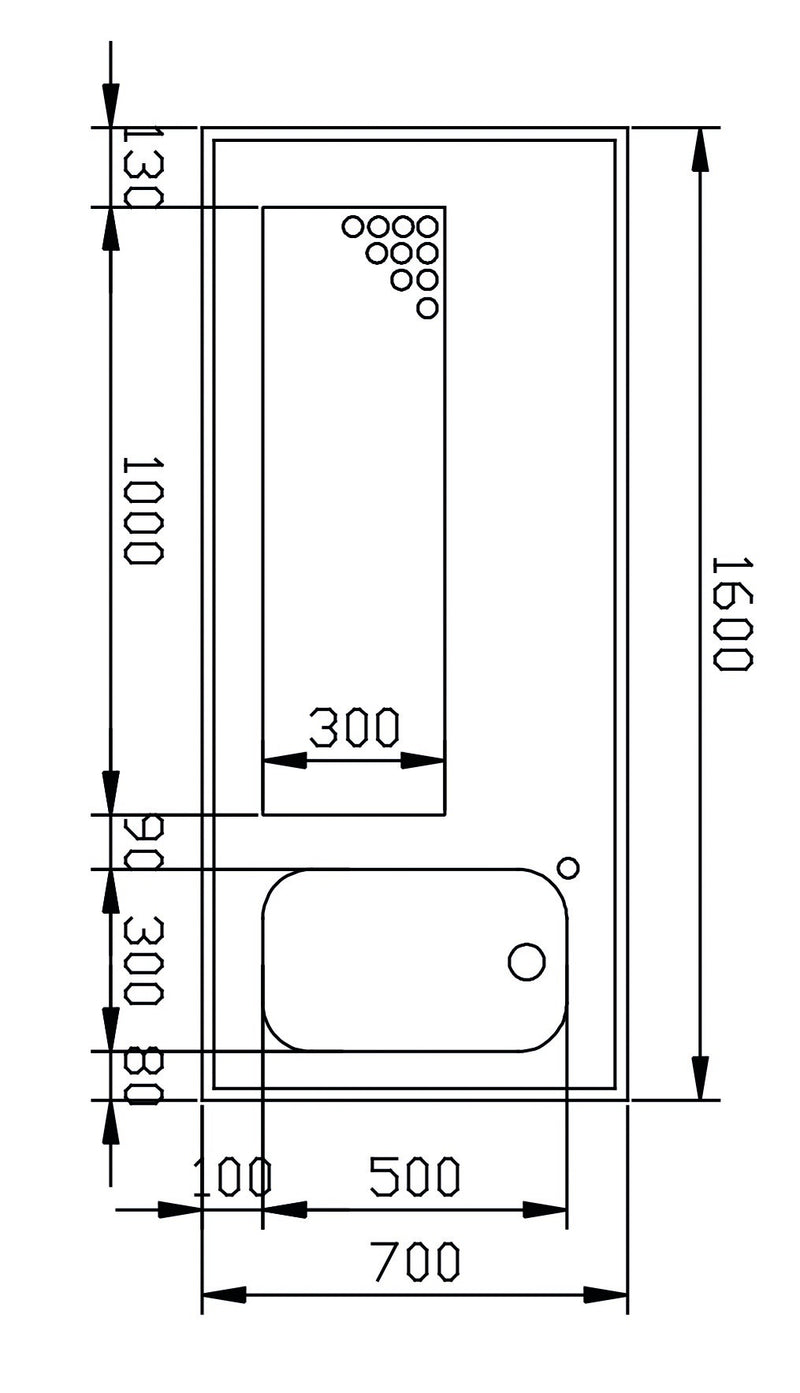 Couverture de comptoir de bar NordCap SAD 1600-1 CNS