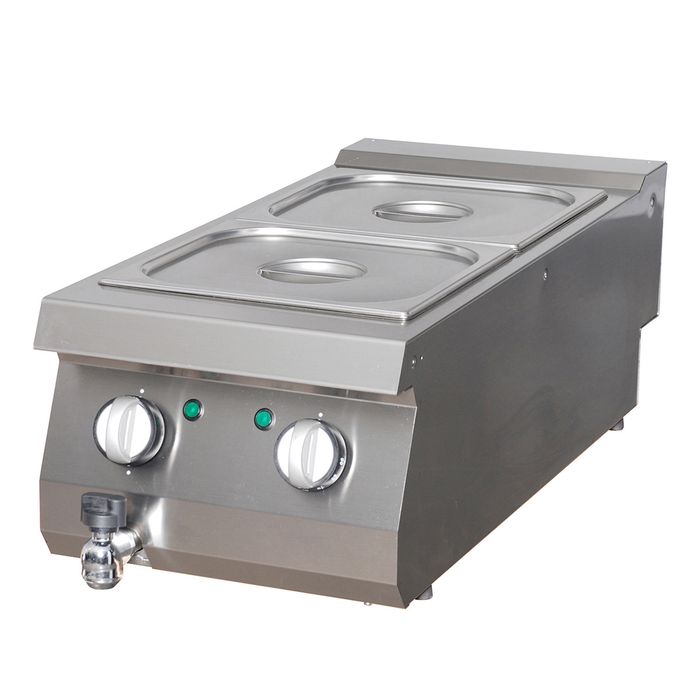 MAXIMA Gastro Premium Bain Marie - Enkelvoudige eenheid - 90 cm diep - Elektrisch