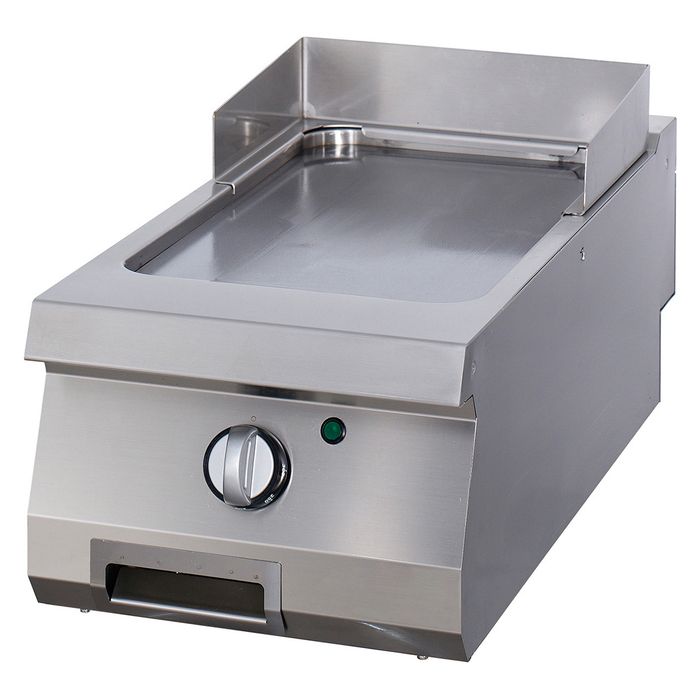 MAXIMA Gastro Premium Grillplatte - Glatte Chrom - Einzeleinheit - 90 cm Tief - Gas