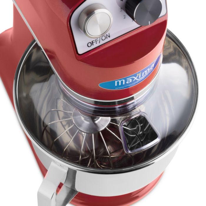 MAXIMA Gastro Planetaire Mixer - 7 l - Tot 2 kg deeg - Frambozenrood