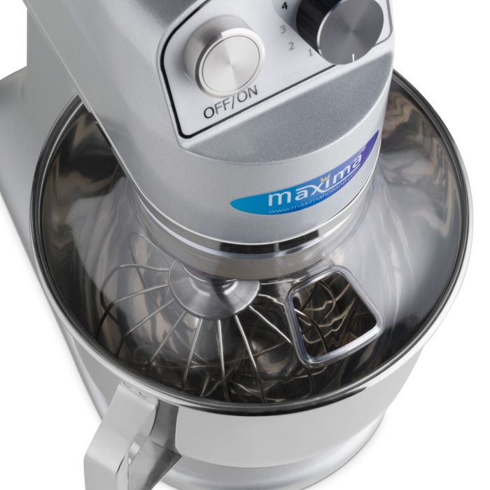 MAXIMA Gastro Planetaire Mixer - 7 l - Tot 2 kg deeg - Zilver