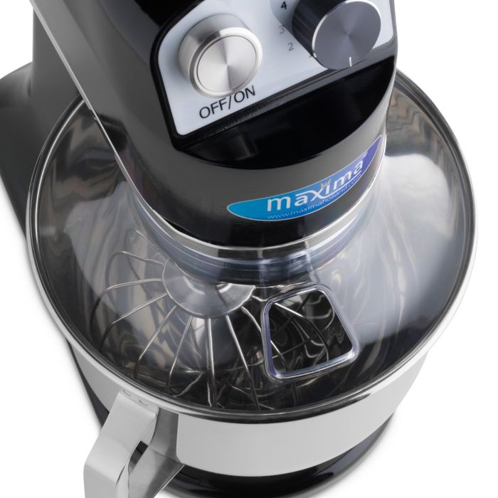 MAXIMA Gastro Planetaire Mixer - 7 l - Tot 2 kg deeg - Zwart