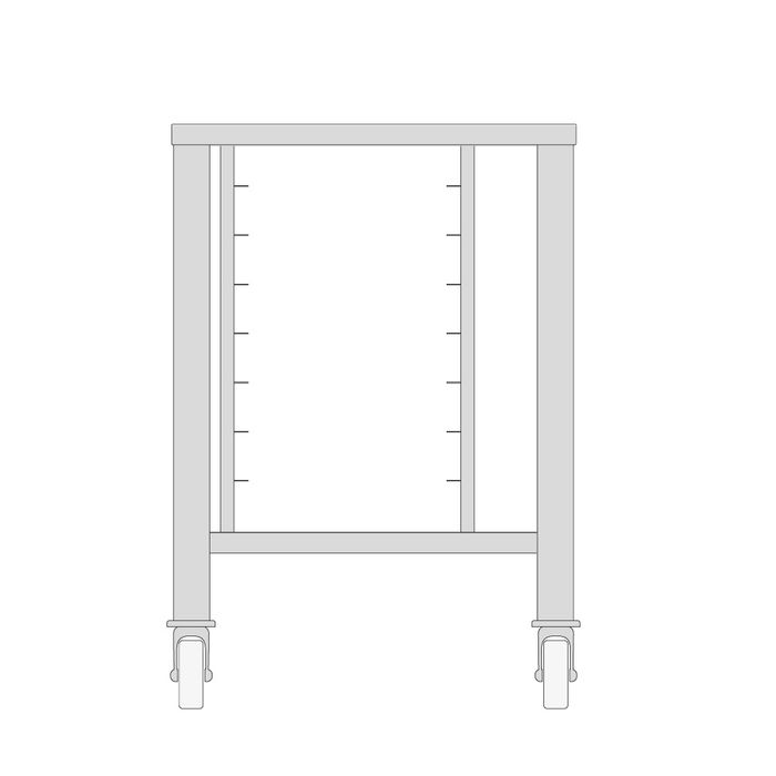 MAXIMA Table with Wheels for Steamer 5X 2/3 GN