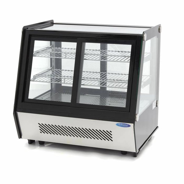 MAXIMA Gastro Glazen Deur Koelkasten - 125 l - 71 cm - Voor- en Achterschuifdeuren