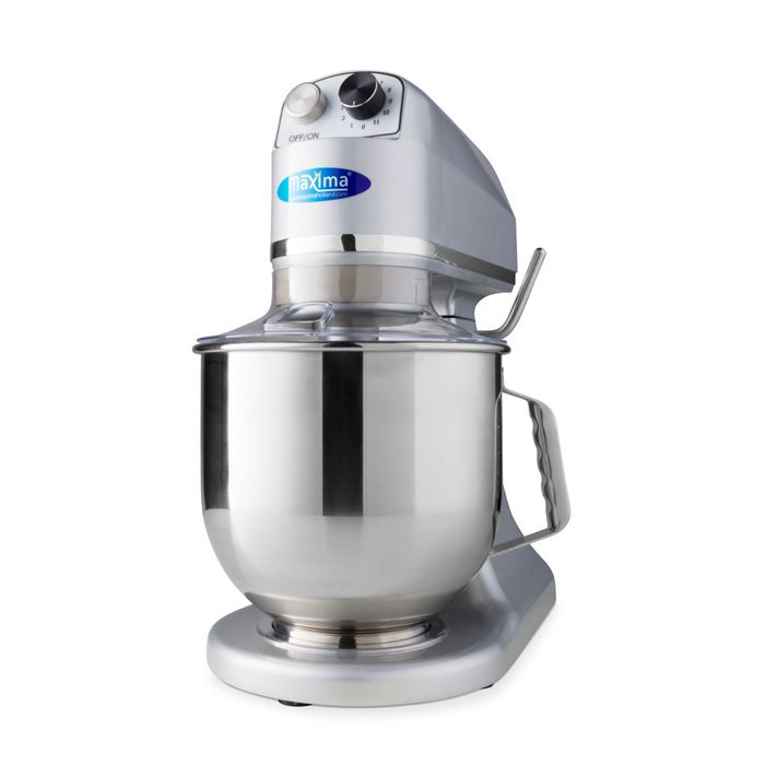 MAXIMA Gastro Planetaire Mixer - 7 l - Tot 2 kg deeg - Zilver