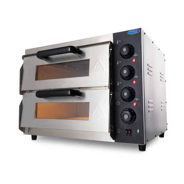 MAXIMA Gastro Pizza Oven - Geschikt voor 2 x Ø 40 cm Pizza's - Dubbeldeks