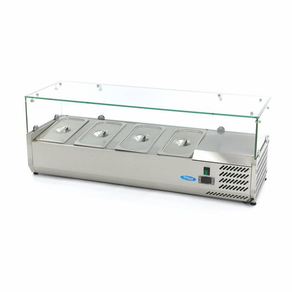 MAXIMA Gastro Aufsatzkühlvitrine - 120 cm - Passt 4 x 1/3 GN