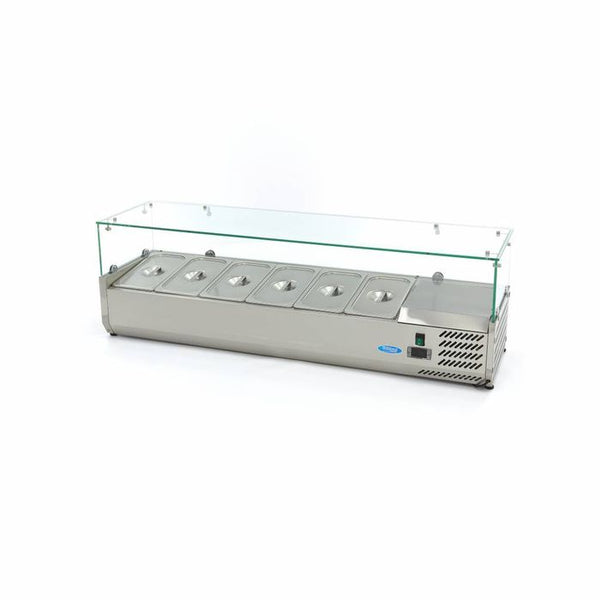 Vitrine réfrigérée de comptoir MAXIMA Gastro - 140 cm - Pour 6 x GN 1/3