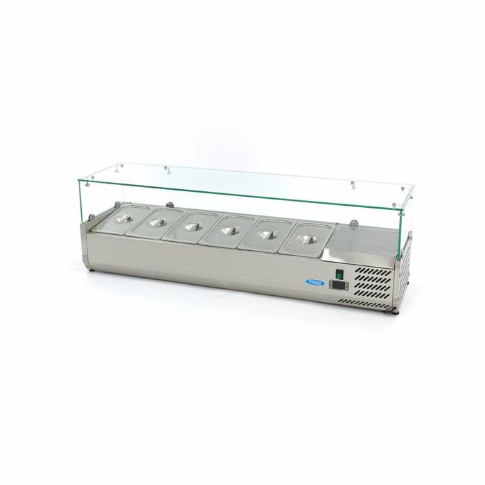 MAXIMA Gastro koelvitrine - 140 cm - Geschikt voor 6 x 1/3 GN