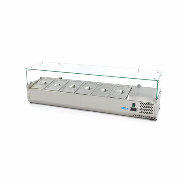 MAXIMA Gastro koelvitrine - 150 cm - Geschikt voor 6 x 1/3 GN