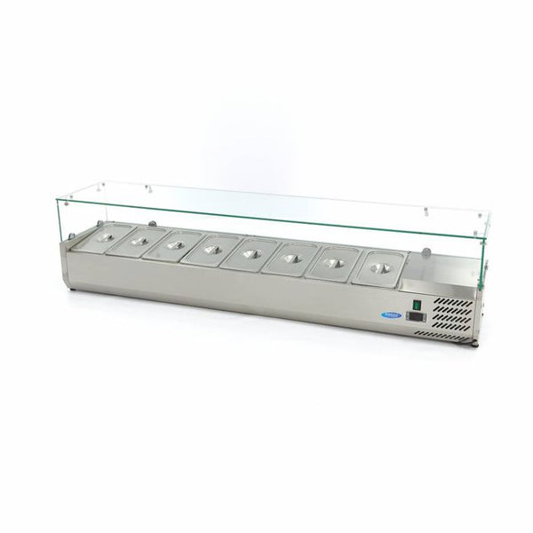 Vitrine réfrigérée de comptoir MAXIMA Gastro - 180 cm - Pour 8 x GN 1/3