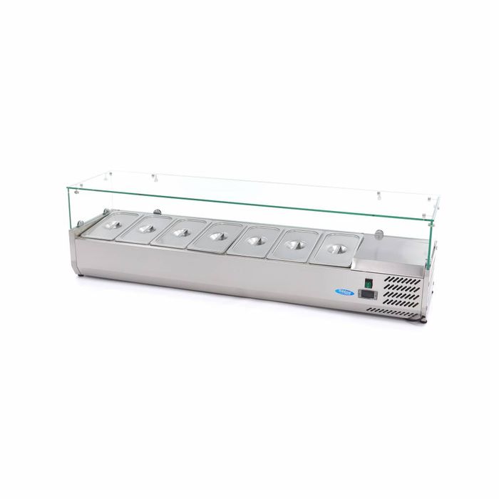 Vitrine réfrigérée de comptoir MAXIMA Gastro - 160 cm - Pour 7 x 1/3 GN