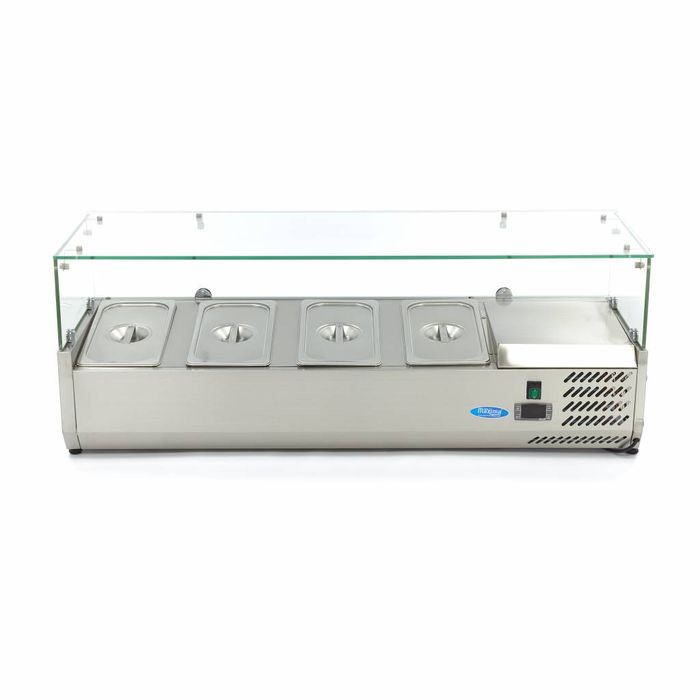 MAXIMA Gastro Aufsatzkühlvitrine - 120 cm - Passt 4 x 1/3 GN